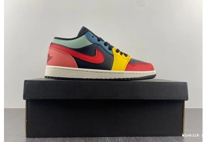 Jordan Black Low 1 Retro Multi-Color SE 1016